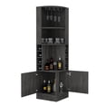 thumbnail image 4 of TUHOME Syrah Corner Bar Cabinet - Smoky Oak  Engineered Wood, 4 of 9
