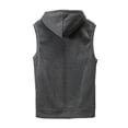 thumbnail image 3 of Mode Hommes Gilet Sans Manches à Capuche Veste Slim Blouse Hauts Chemise, 3 of 4