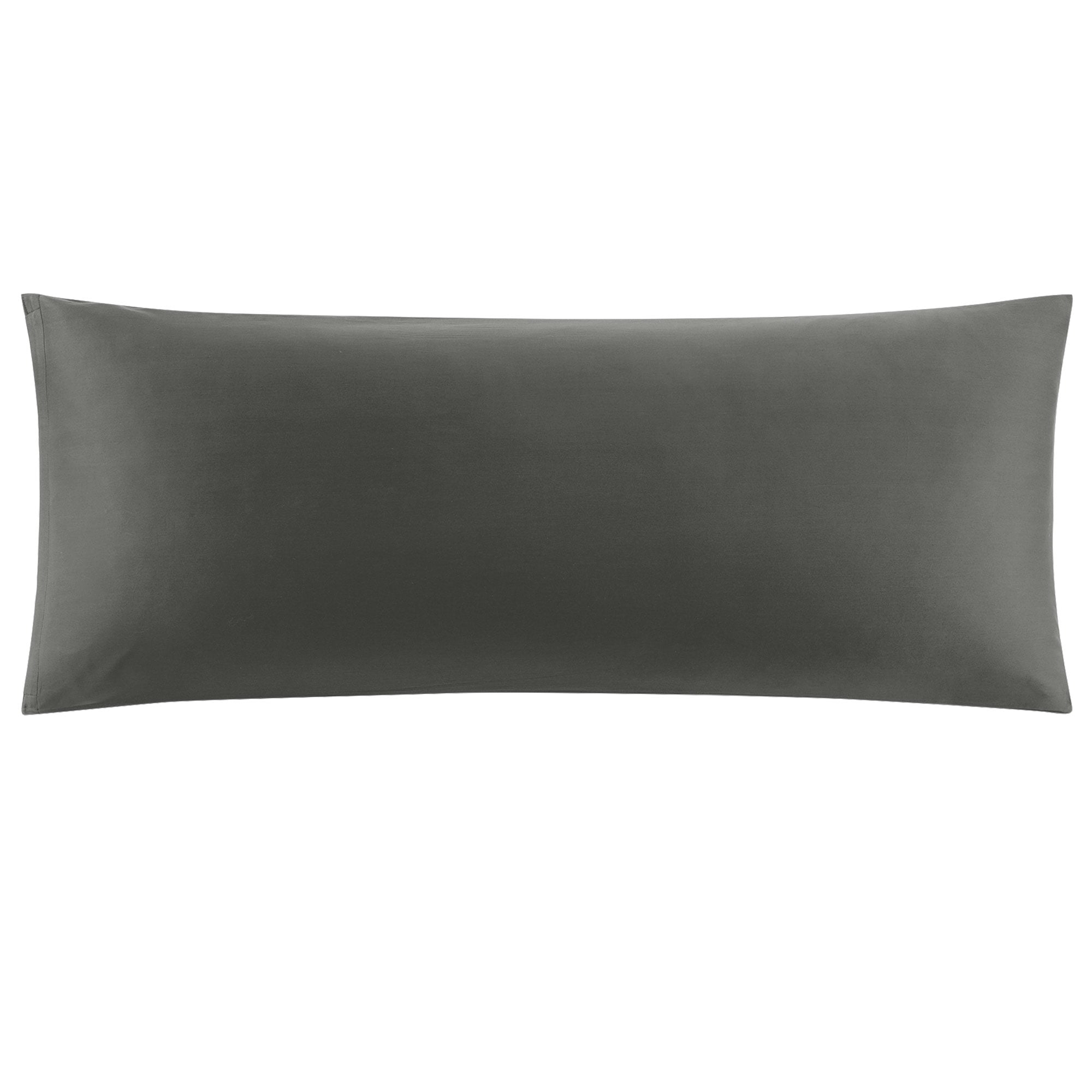 PiccoCasa 100% Cotton Body Pillowcases Soft Zipper Closure Dark Gray 20"x48"