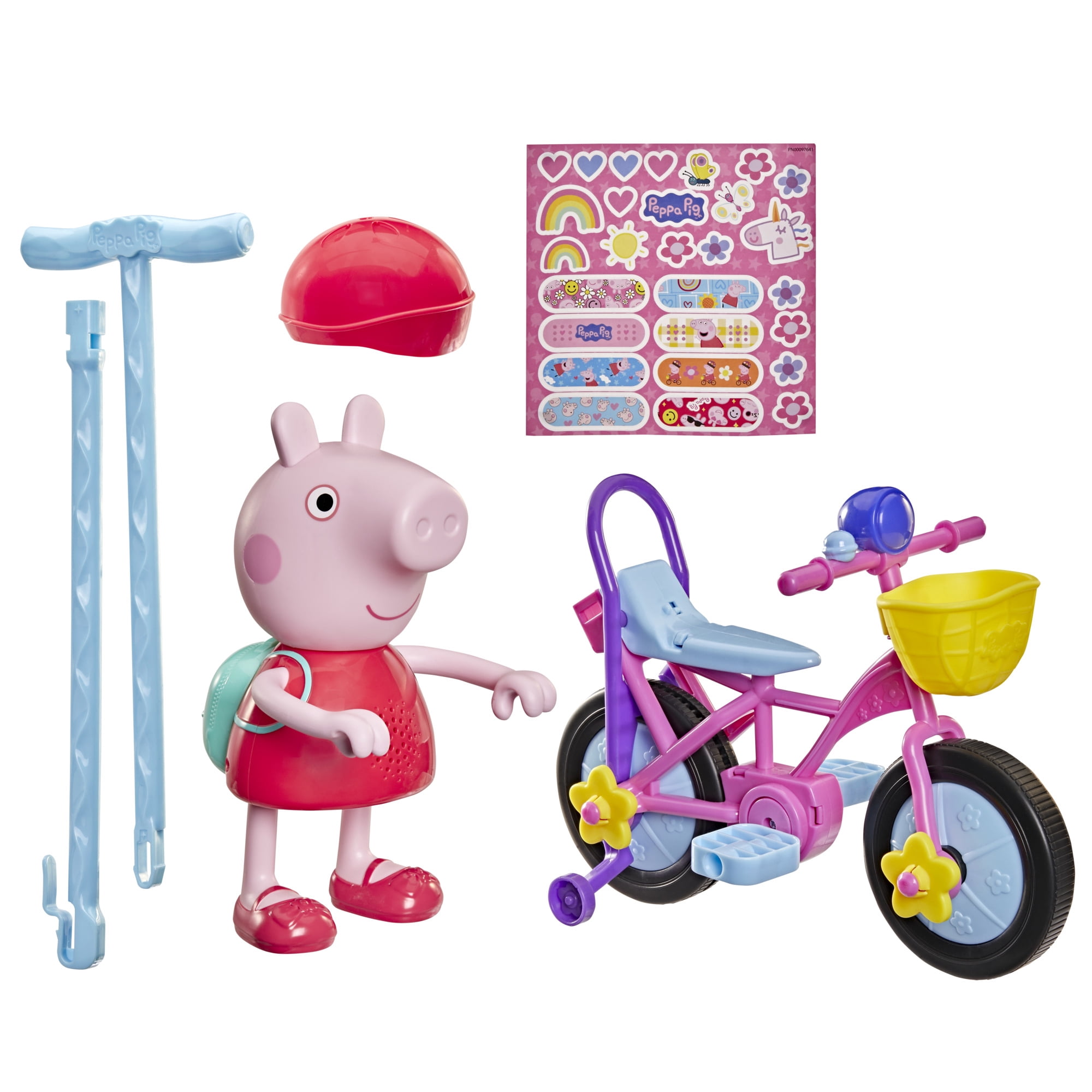 Peppa Pig À vélo avec Peppa, coffret avec figurine interactive et vélo - Version anglaise