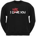 thumbnail image 1 of I Hate You Black Adult Crew Neck Sweatshirt, 1 of 1