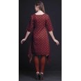 thumbnail image 4 of Bimba Hauts Damassés Rouges à Blocs Imprimés pour Femmes Kurti Asymétrique Robe d'Été pour Filles Très Grand, 4 of 6