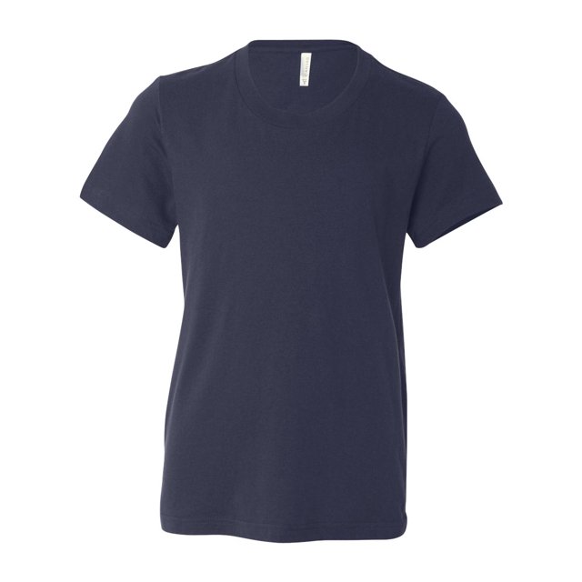 Bella Canvas Jersey Short-Sleeve Tee 3001Y, XL, Navy