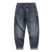 Hommes Jeans Relaxed Fit New Fall Hommes Loose Versatile Stretch Casual Jeans Pantalons Jeans Homme Bleu 28