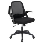 Pemberly Row Mesh chaise de bureau réglable fauteuil d'ordinateur roulant noir