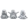 thumbnail image 4 of Fat Smiling Buddha Garden Ornament Sandstone Effect Outdoor Indoor Statue Decor, 4 of 6