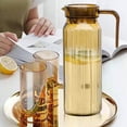 thumbnail image 4 of Tumotour Cold Water Kettle Plastic Striped Transparent Cool Tea Kettle Restaurant Hot And Cold Milk, 4 of 6