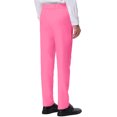thumbnail image 3 of INSPIRE CHIC Men's Formal Flat Front Straight Fit Solid Prom Dress Pants 32 Pink, 3 of 6