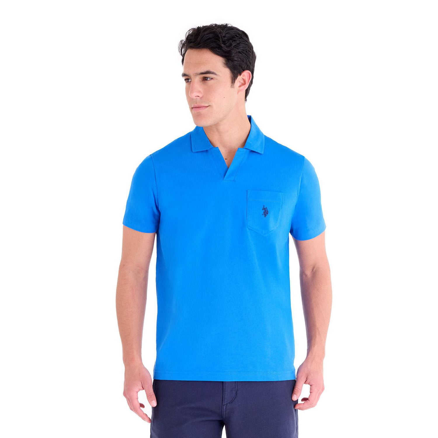 U.S. Polo Assn. Polo léger en jersey doux au toucher avec col Johnny