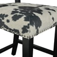 thumbnail image 4 of Tabouret de comptoir Noah imprimé vache noire, 4 of 5