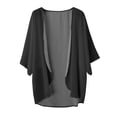 thumbnail image 4 of 2025 Cardigan Transparent à Manches Courtes pour Femmes, Cardigan à Boutons pour Femmes, Chandails à devant Ouvert en Chiffon, Cardigan Léopard, Haut de Chandail, 4 of 4