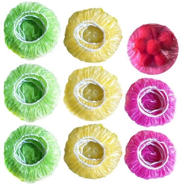 Elastic Food Storage Covers Reusable Stretch Plastic Wrap Bowl Covers Elastic Alternative to Foil for Family Outdoor Picnic 3 Size (60)