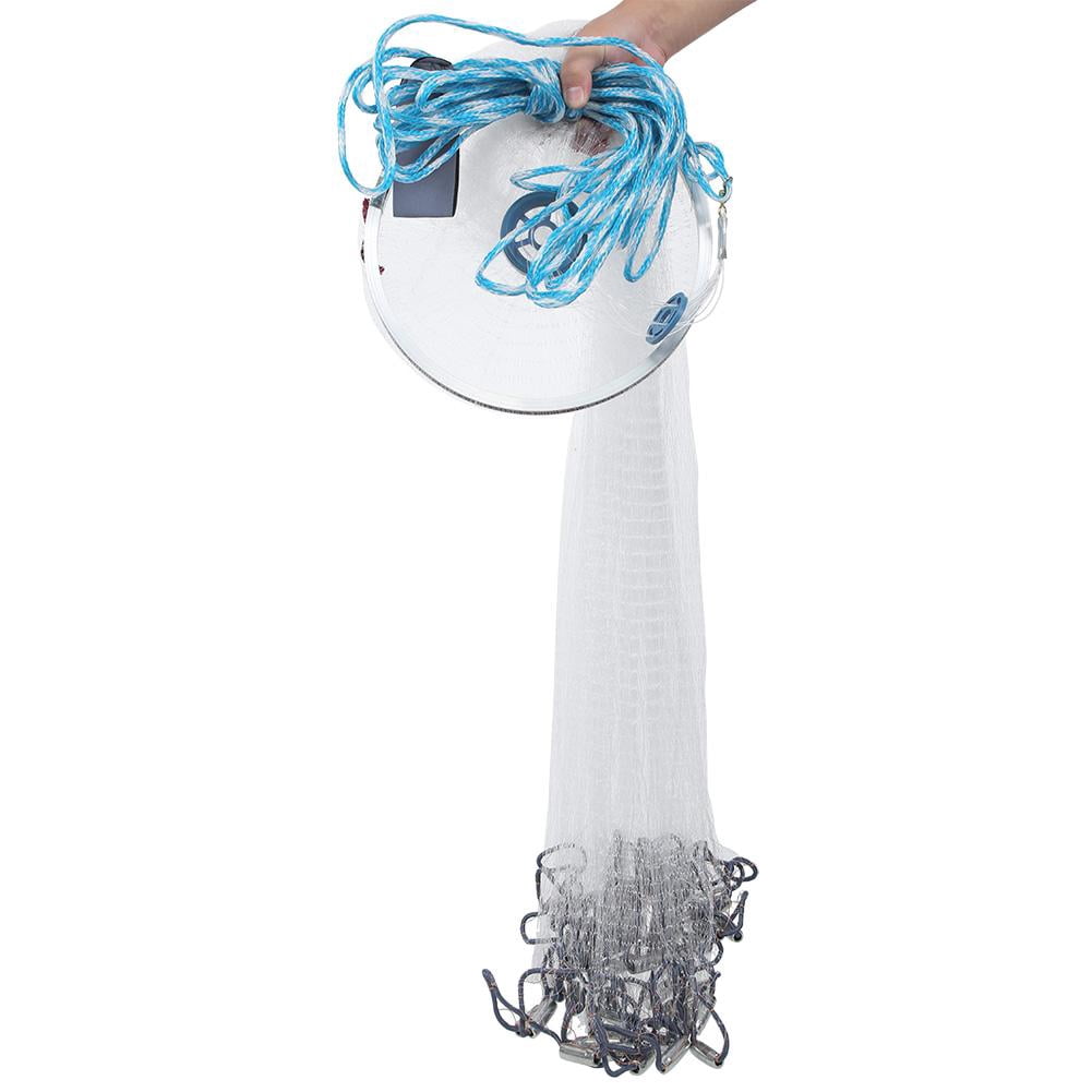 Herwey Fishing Cast Net,Fishing Tool,Portable Durable Fishing Mesh Net Cast Net Fishing Tool Accessories American Type