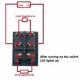 thumbnail image 2 of DPDT ON-ON Rocker Switch w/RED Neon Lamp KCD2 16A/250VAC, 2 of 4