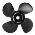 thumbnail image 1 of FAGINEY Outboard Propeller High Thrust 4 Blades 13 Tooth Aluminum Alloy Fit For 35-60HP Engine Propeller Replacement, 1 of 8