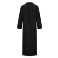thumbnail image 4 of cfhntfmh Maxi Robes pour Femmes Décontractées d'Automne à Col, Manches Longues, Chemises Boutonnées, Robe Douce en Coton et Lin, 4 of 5