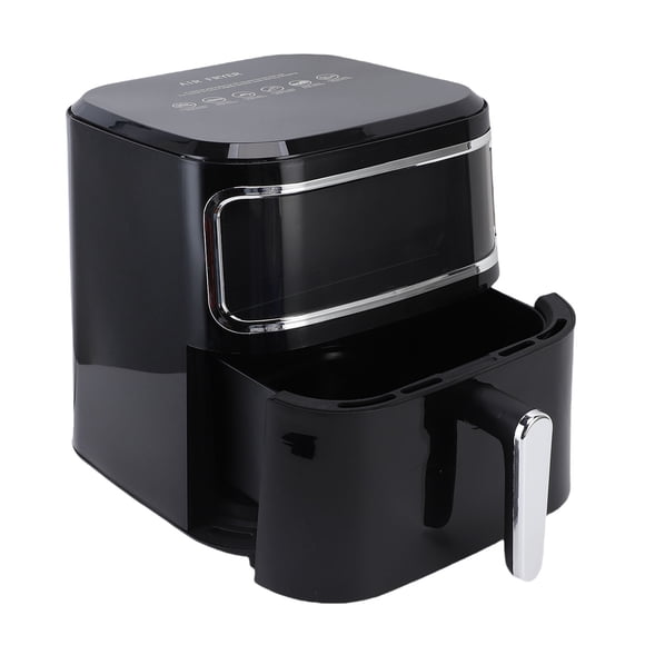 Friteuse à Huile Multifonction pour Cuisine 10 L, Friteuse Électrique à Écran Tactile avec Fenêtre de Cuisson Visible pour Cuisine, Noire