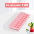 thumbnail image 2 of Ice cube mold silicone, silicone ice cubes, 3-pack 24-compartment ice cube mold, ice mold tray, ice cube trays, stackable ice cube container with lid, 72 ice cube mold, ice cubes BPA free, 2 of 8