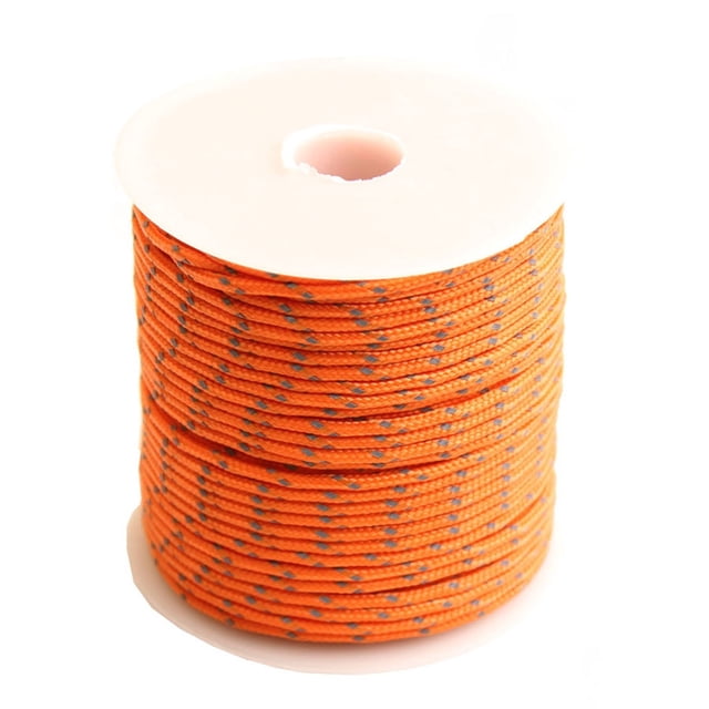 Reflective 2mm 3 Strand Core Outdoor Camping Rope Parachute Cord Lanyard Tent Multifunction Corda ,Easy to Use