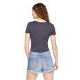 thumbnail image 3 of No Boundaries Women's Rib Baby Tee, 3 of 5