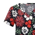 thumbnail image 4 of Dvkptbk Sarrau pour Femmes Hauts Imprimés Tenue de Soins Infirmiers avec Poches Mode Décontractée Col en V Manches Courtes T-Shirts, 4 of 5