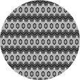 thumbnail image 1 of Ahgly Company Tapis Rond Lavable en Machine Intérieur Transitionnel Gris Foncé Noir, 5 Pieds Rond, 1 of 7