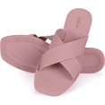 thumbnail image 1 of ROXONI Women Slippers Shower Pool Sandals Criss Cross Bathroom Quick Drying Slippers, 1 of 5