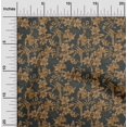 thumbnail image 2 of oneOone Rayon Brown Fabric Asian Floral Craft Projects Decor Fabric Printed By The Yard 56 Inch Wide, 2 of 4