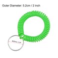thumbnail image 2 of Unique Bargains Porte-Clés Spirale Extensible en Plastique à Ressorts de Poignet, Vert, Lot de 5, 2 of 5