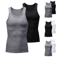 thumbnail image 1 of TIMIFIS Mens Tank Top Casual Basic Workout Sleeveless Undershirt Summer Solid Color Crew Neck Athletic Muscle A-Shirt, 2 Pack, 1 of 7