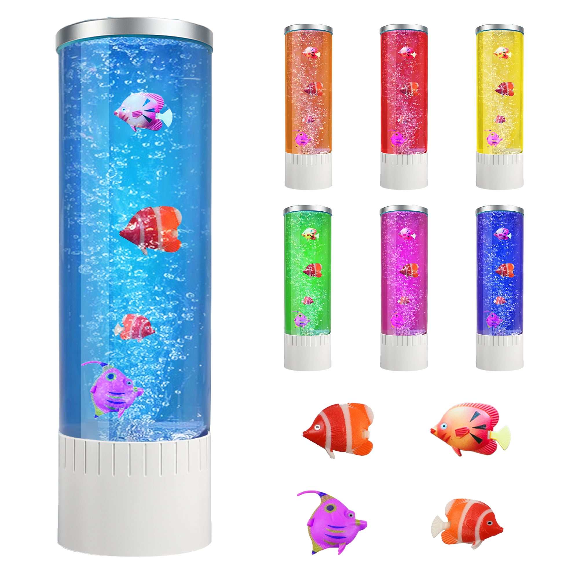 Brewish Bubble Lamp, 7 Color-Changing Fake Aquarium Night Light ...