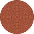 thumbnail image 1 of Ahgly Company Machine Washable Indoor Round Transitional Orange Red Orange Area Rugs, 7' Round, 1 of 7