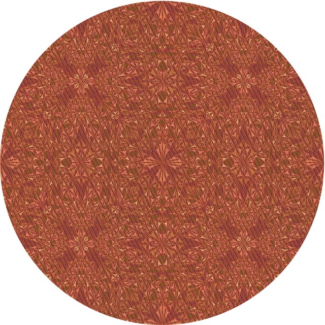 Ahgly Company Machine Washable Indoor Round Transitional Orange Red Orange Area Rugs, 7' Round