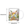 thumbnail image 2 of Easter-Themed Ceramic Coffee Mug - 350ml Capacity with Rabbit Motif, Microwave-Safe Cup for Tea, Hot Chocolate, and Beverages, 2 of 9