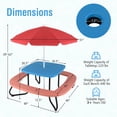 thumbnail image 3 of Costway Table de Pique-Nique pour Enfants Table d'Activités Extérieure avec Parasol Ajustable et Pliable Bleu, 3 of 9