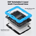 thumbnail image 2 of XYX For iPad Pro 11 inch Case 2024 (M4), 360 Rotating Shockproof Cover with Stand, Screen Protector, Shoulder Strap, Sky Blue, 2 of 7