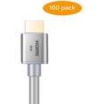 thumbnail image 1 of Buyer’s Point Ultra High Speed HDMI 2.1 Cable CL3 Rated Dynamic HDR 1.8M (6ft) 8K 120Hz, 48Gbps, Dolby Vision, eARC Compatible with Apple TV, Nintendo Switch, Roku, Xbox, PS4, Pack of 100 Gray- OEM, 1 of 7