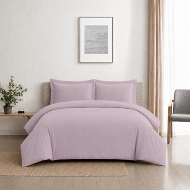Swift Home Ultra Soft Solid Duvet Cover Set, Queen, Lanvender