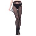 thumbnail image 1 of Penkiiy Bas Résille pour Femmes Pantalons pour Femmes Leggings Aguichant en Maille Transparente Grande Taille Bas Résille Résille Collants Bleu Foncé, 1 of 3
