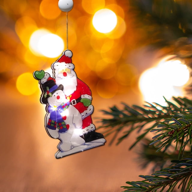 Amzcrzy Decorative Lights Christmas Window Decoration Lights Battery Operated (Not Include) Christmas Indoor Lights Window Hanging Decoration Lights Party Christmas Gift Christmas Decorations