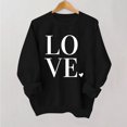 thumbnail image 1 of Meichang Sweatshirts à Col Rond pour Femmes, Sweatshirts de la Saint-Valentin, Sweatshirts Graphiques Cœur, Manches Longues Décontractées, Coupe Ample, Vacances, 1 of 3