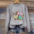 thumbnail image 4 of EGNMCR Easter T-Shirt Imprimé Femmes T-Shirts Graphiques Femmes Chemises Femmes Col Rond Easter Haut Imprimé à Manches Longues Chandails T-Shirts Femmes, 4 of 5