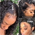thumbnail image 3 of Lace Front Wig Transparent Frontal Glueless Human Hair for Black Women, 3 of 7
