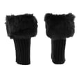 thumbnail image 1 of lionlar Knit Boots Cuff Toppers Leg Warmer Boot Sock Sleeves Black, 1 of 8