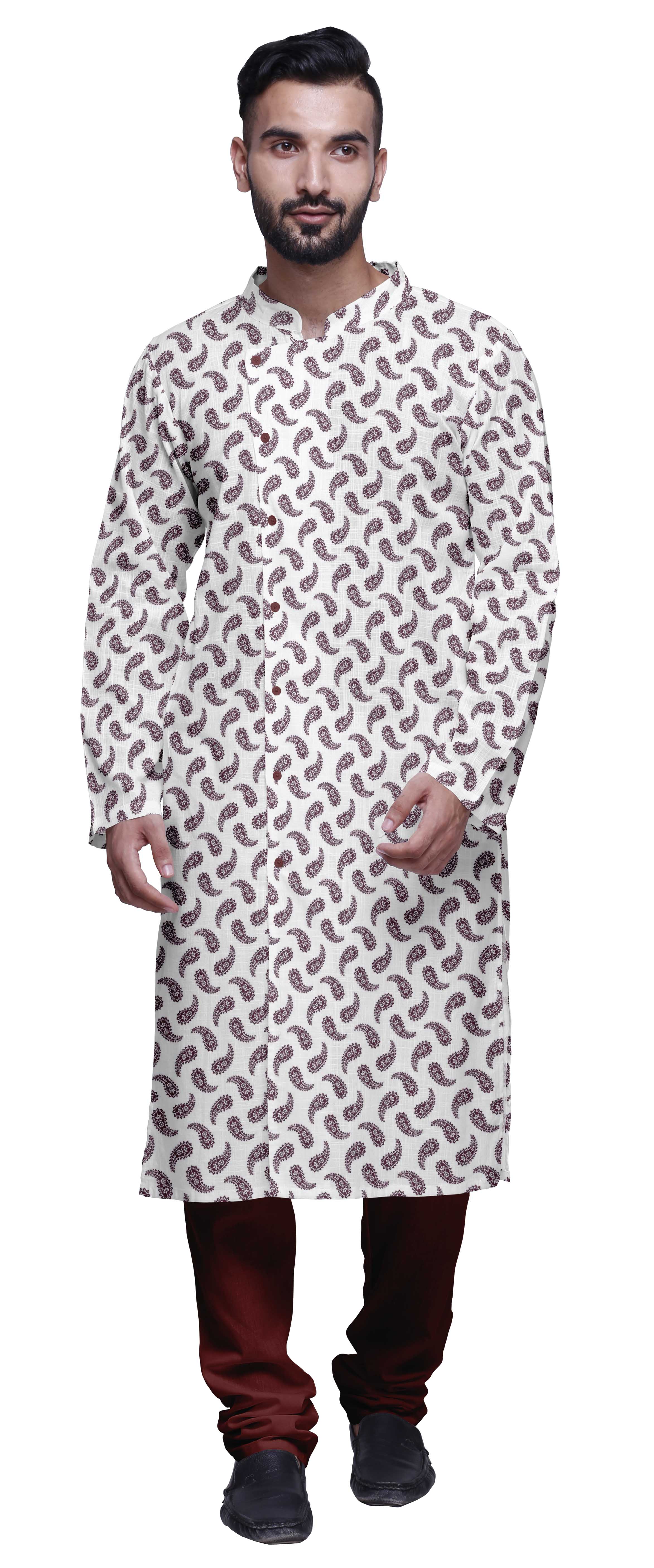Atasi Printed Designer Kurta For Boys Casual Kurta Pajama Set Ethnic Summer Clothing