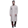 thumbnail image 1 of Atasi Kurta Pyjama de Designer pour Hommes Imprimé Style Angrakha Vêtements d'Été Décontractés, 1 of 5