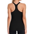 thumbnail image 3 of Women's Ribbed Workout Tank Tops with Built in Bra Racerback Athletic Top, 3 of 6