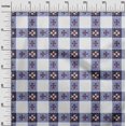 thumbnail image 2 of oneOone Organic Cotton Poplin Twill Fabric Check Ikat Printed Craft Fabric BTY 42 Inch Wide, 2 of 4
