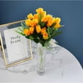 thumbnail image 4 of EGNMCR Home Decor, Room Decor, Fall Decor High-end Artificial Flowers Flower 6 Forks 18 Heads Artificial Flowers Home Decoration Plastic Flowers False Tulip, 4 of 6