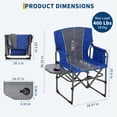 thumbnail image 2 of Yiwa Chaise de Pelouse Portable, Chaise de Camping Pliable avec Table d'Appoint, Pochette de Rangement et Porte-Boissons pour Usage Extérieur, 2 of 9